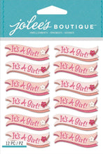 Jolee's Boutique It's A Girl Banner Repeat Dimensional Stickers