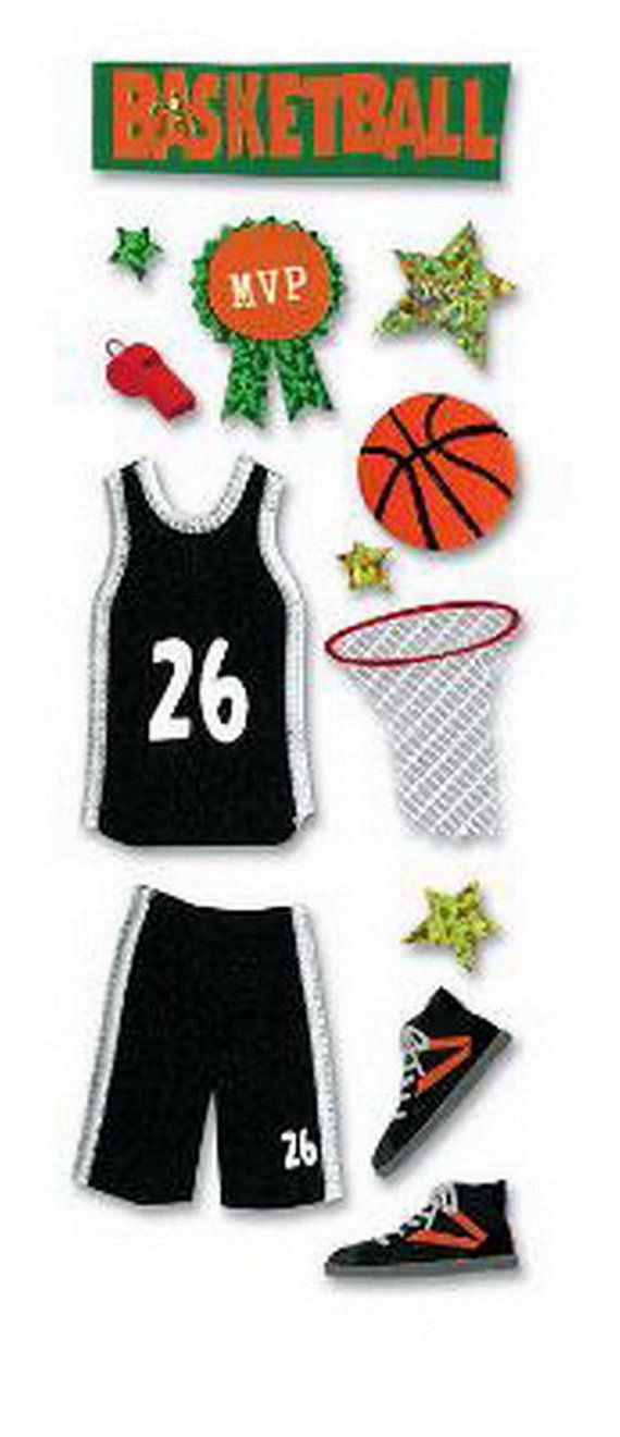 Jolee's Boutique Basketball Dimensional Stickers
