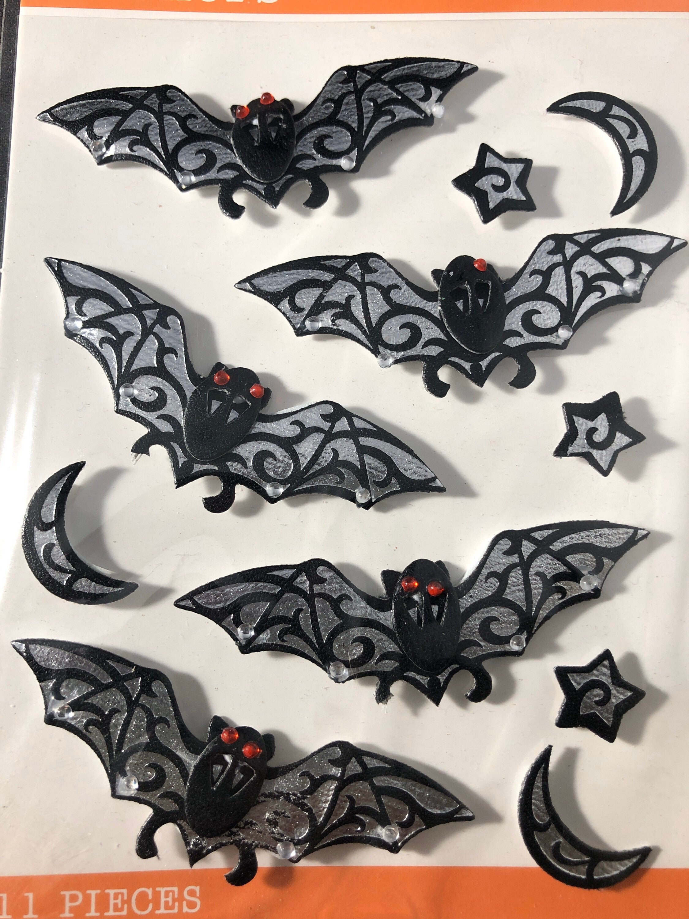 Jolee's Boutique Black & White Bat Repeat Dimensional Stickers