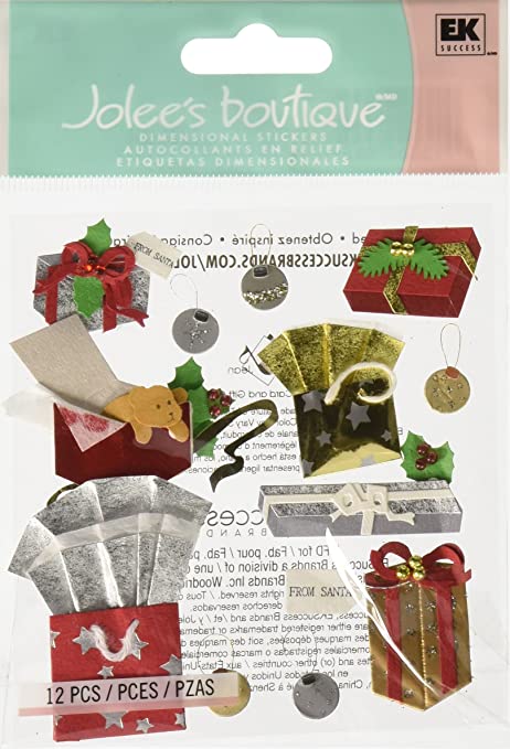 Jolee's Boutique Christmas Gifts Dimensional Scrapbook Stickers