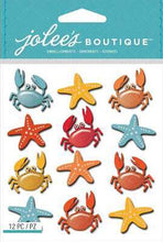 Jolee's Boutique Crabs & Starfish Repeat Dimensional Stickers