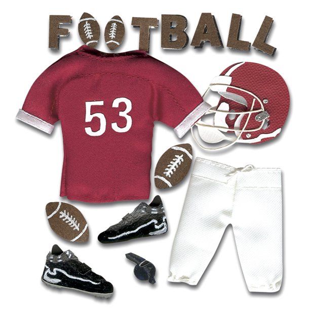 Jolee's Boutique Football Dimensional Stickers
