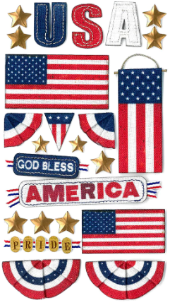 Jolee's Boutique God Bless America Dimensional Stickers