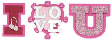Jolee's Boutique I love U Dimensional Title Stickers