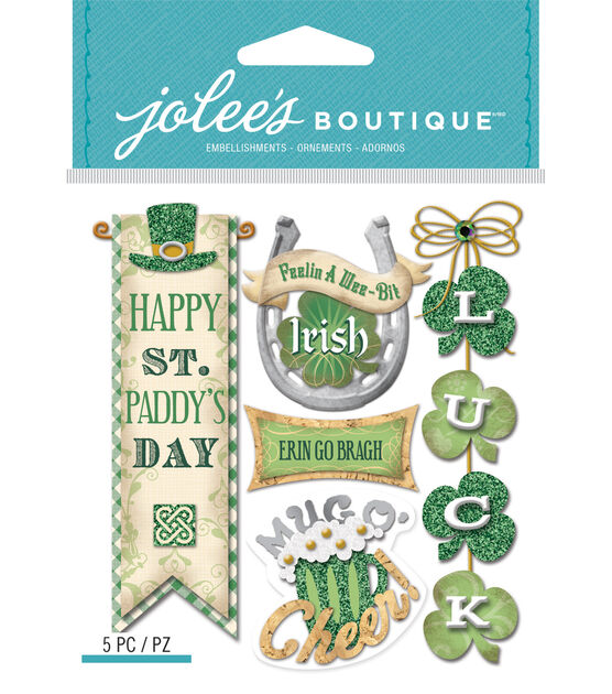 Jolee's Boutique Irish Words & Phrases Dimensional Scrapbook Stickers