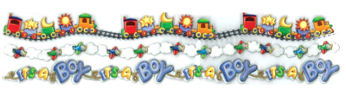 Jolee's Boutique It's A Boy Border Dimensional Stickers