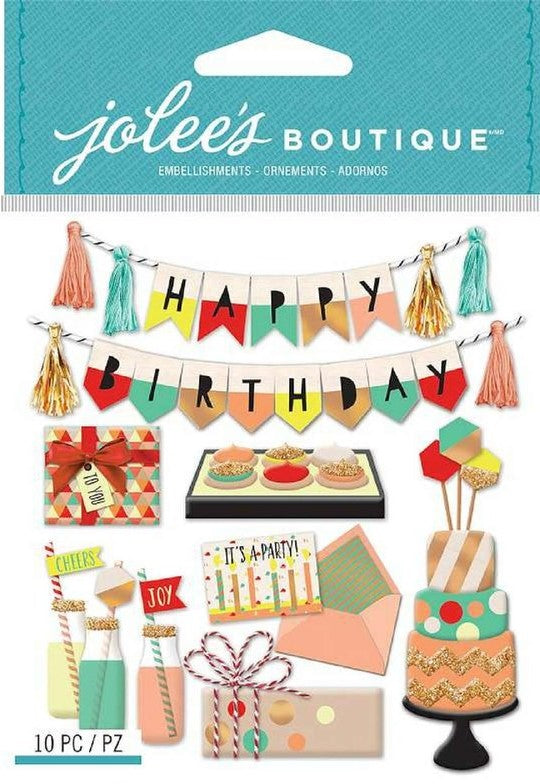 Jolee's Boutique Mod Happy Birthday Dimensional Stickers