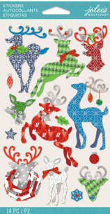 Jolee's Boutique Pattern Reindeer Dimensional Stickers