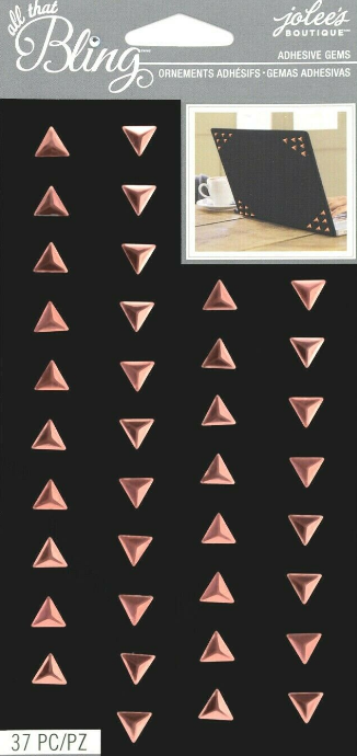 Jolee's Rose Gold Triangle Bling Gems Stickers