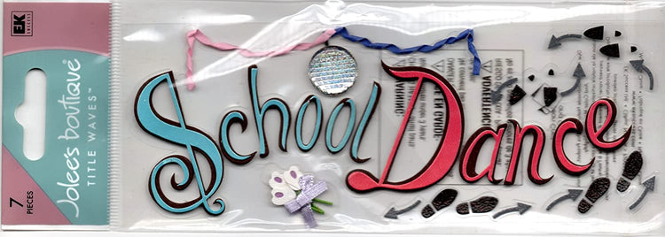 Jolee's Boutique School Dance Title Wave Dimensional Stickers