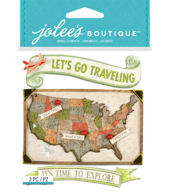 Jolee's Boutique USA Map Dimensional Sticker