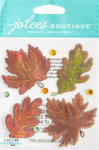 Jolee's Boutique Vellum Leaves Dimensional Stickers