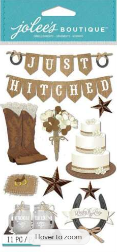 Jolee's Boutique Western Wedding Dimensional Stickers