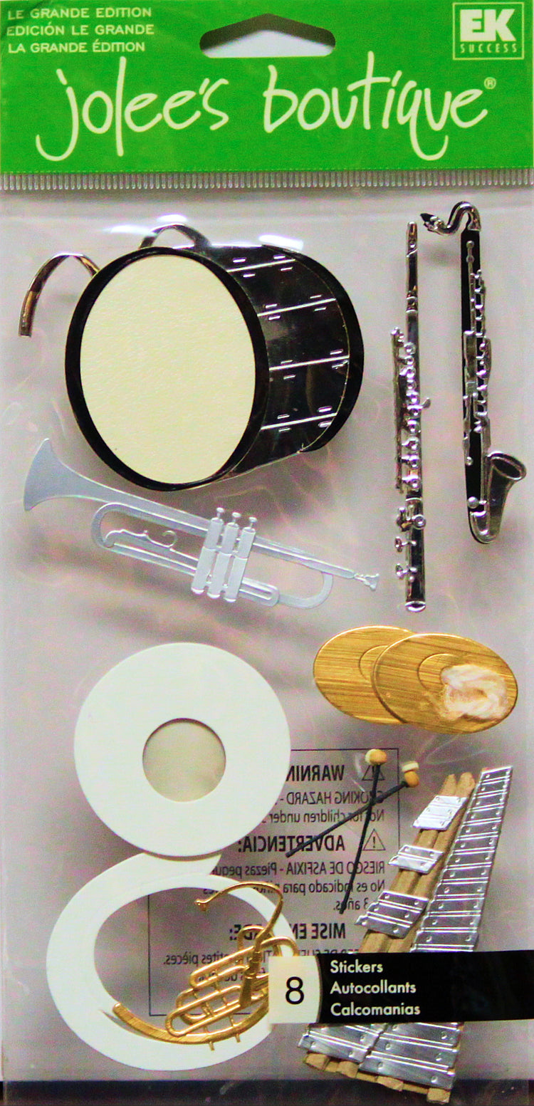 Jolee's Boutique Musical Instruments Dimensional Sticker