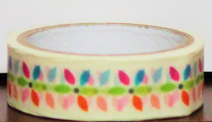 Ki Memories Colorful Flowers Paper Tape