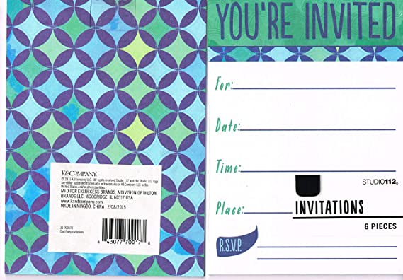 K & Company Studio 112 Cool Party Invitations