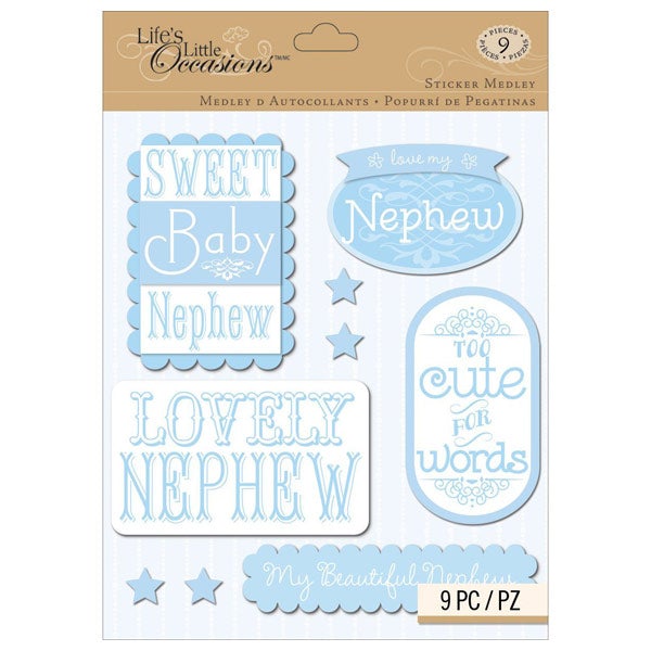 K & Company Life's Little Occasions Nephews Dimensional Stickers Medley