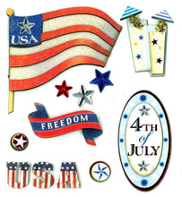 K & Company 4th Of July Dimensional Stickers