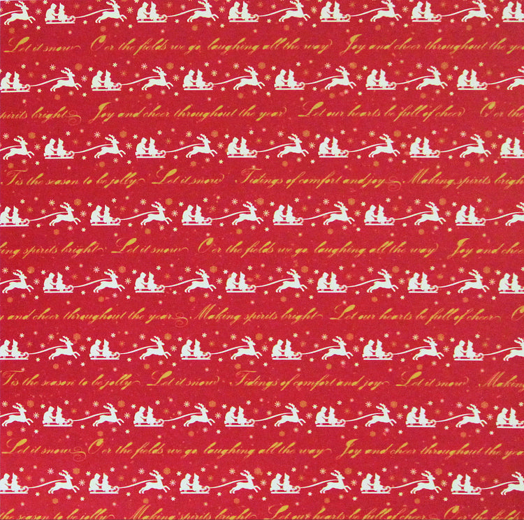 K & Company 12 x 12 Light Cardstock Reindeer Scrapbook Paper
