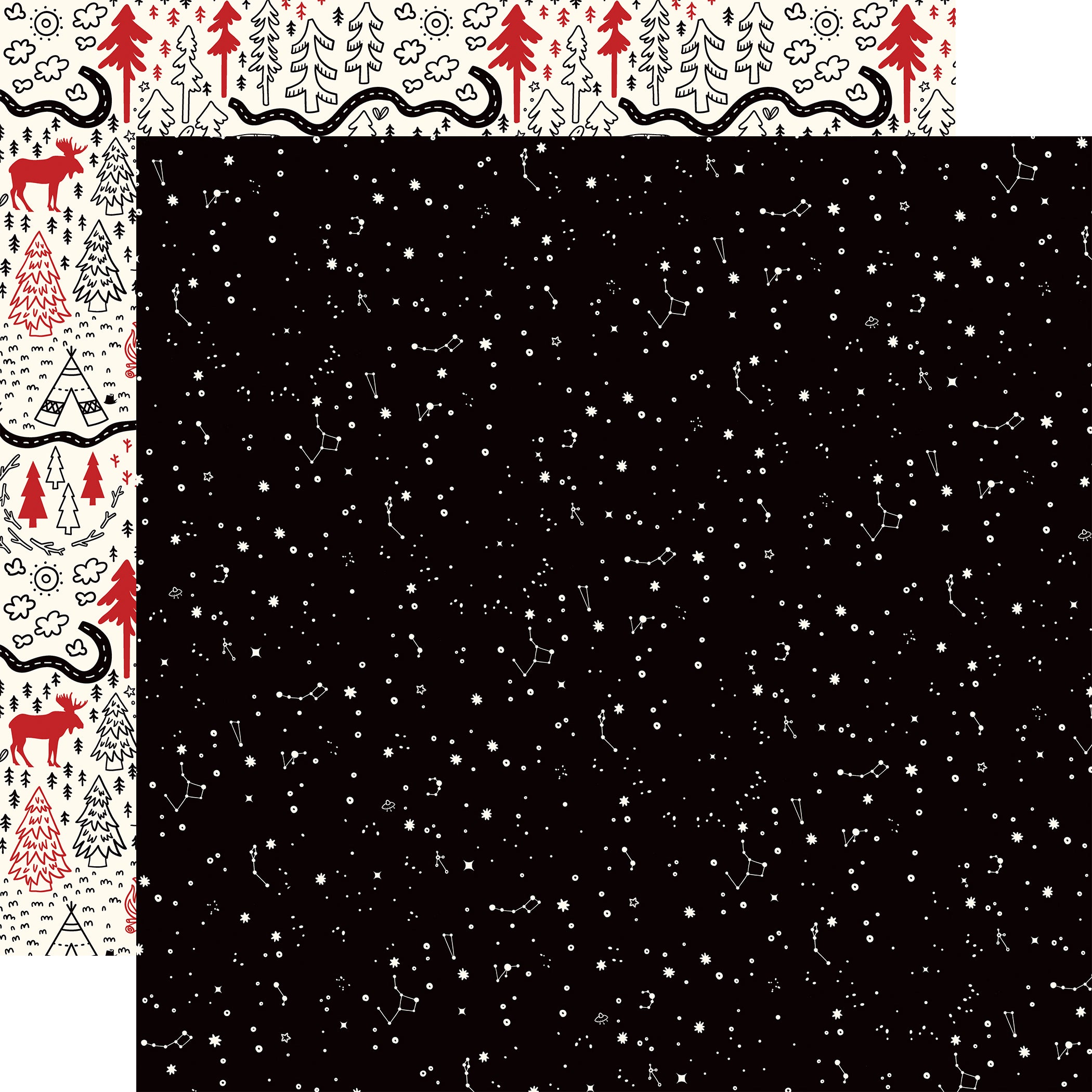 Echo Park Little Lumberjack Constellations 12 x 12 Double-Sided Cardstock Paper
