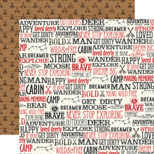 Echo Park Little Lumberjack Wander Words 12x12 Double-Sided Light Cardstock Paper