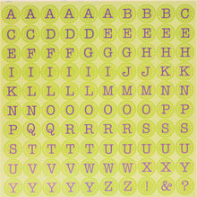 Momenta 12 x 12 Light Green Alphabet Sticker Sheet