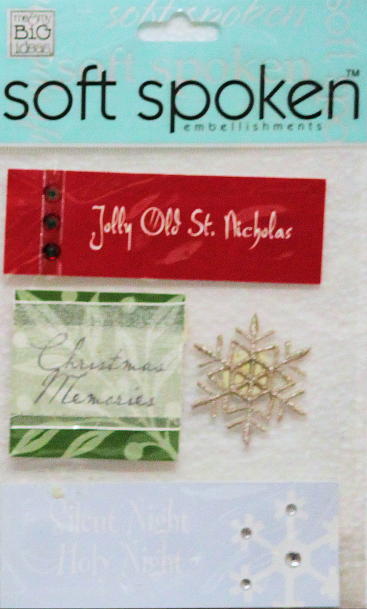 Me & My Big Ideas Christmas Memories Woven Threads Labels