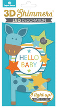 Paper House 3D LED Hello Baby Shimmer Embellishment