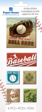 Paper House Canvas Baseball Dimensional 3D Stickers