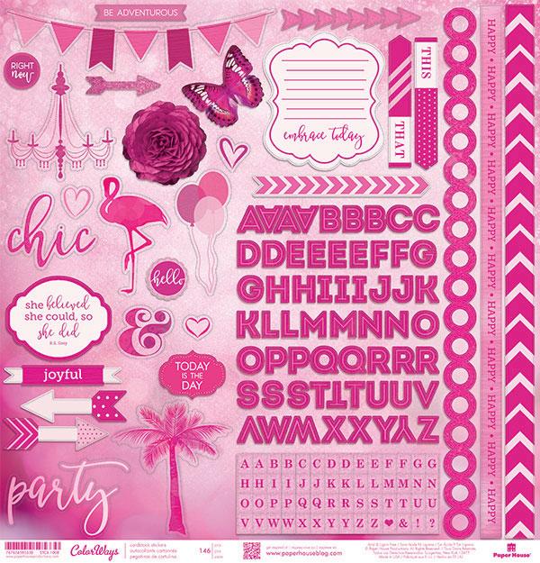 Paper House Be Adventurous 12" x 12" Cardstock Stickers Sheet