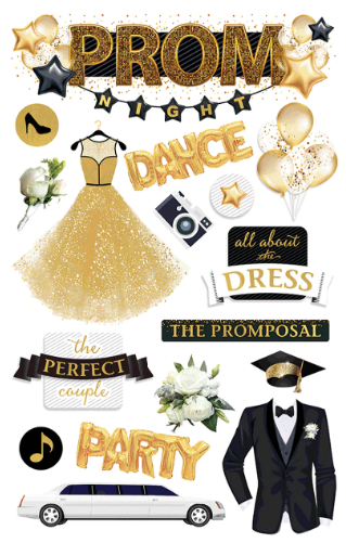 Paper House Prom 3-D Stickers