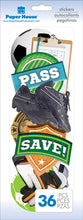 Paper House Soccer 36 Piece Die-Cut Stickers