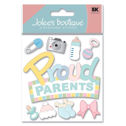 Jolee's Boutique Vintage Proud Parents Dimensional Scrapbook Stickers