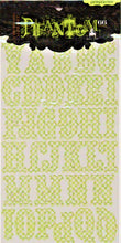 Pink Paislee Large Double-Sided Phantom Chipboard Alphabet Stickers
