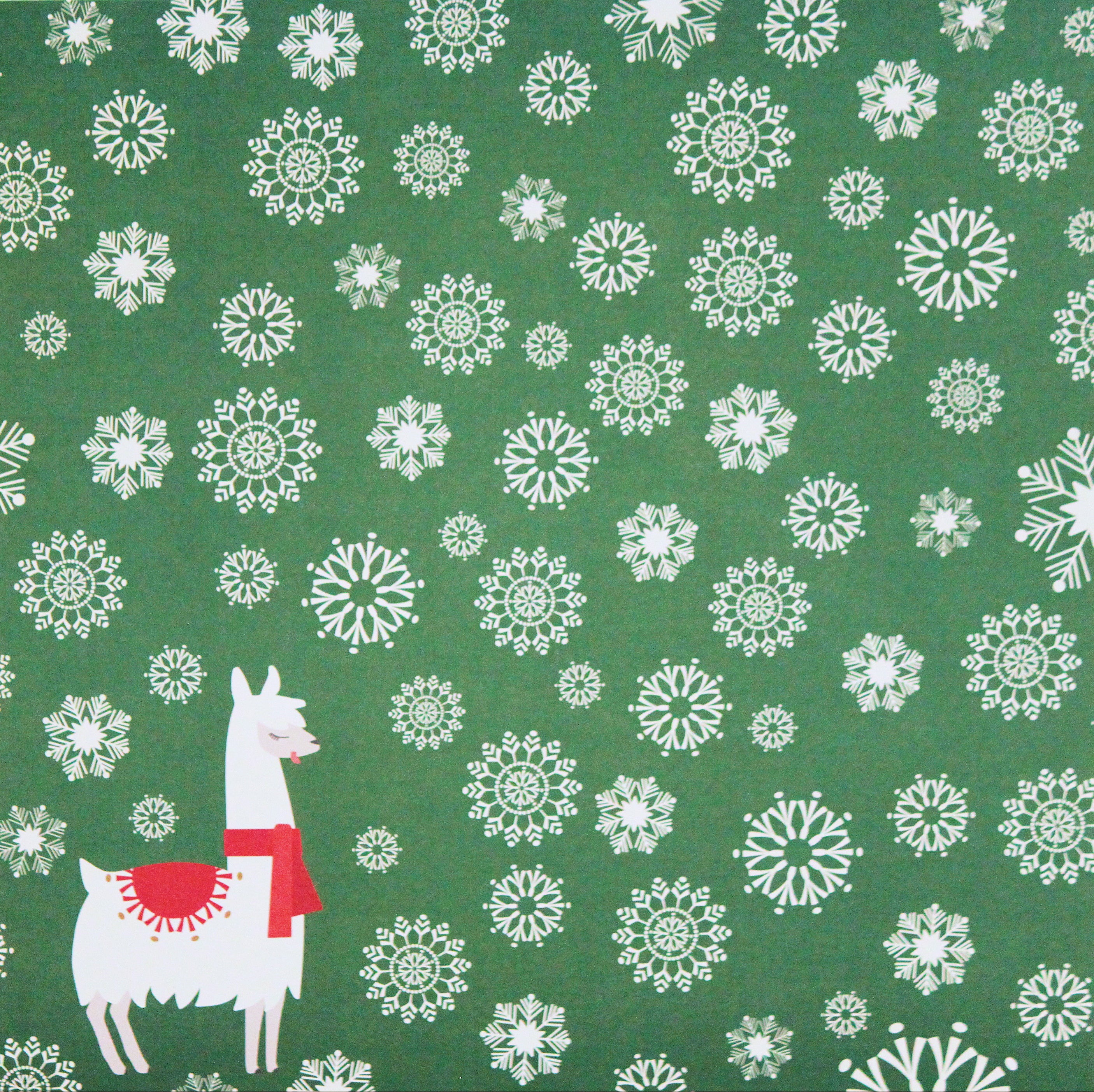 Recollections 12 x 12 Holiday Llamas Light Cardstock Paper #2