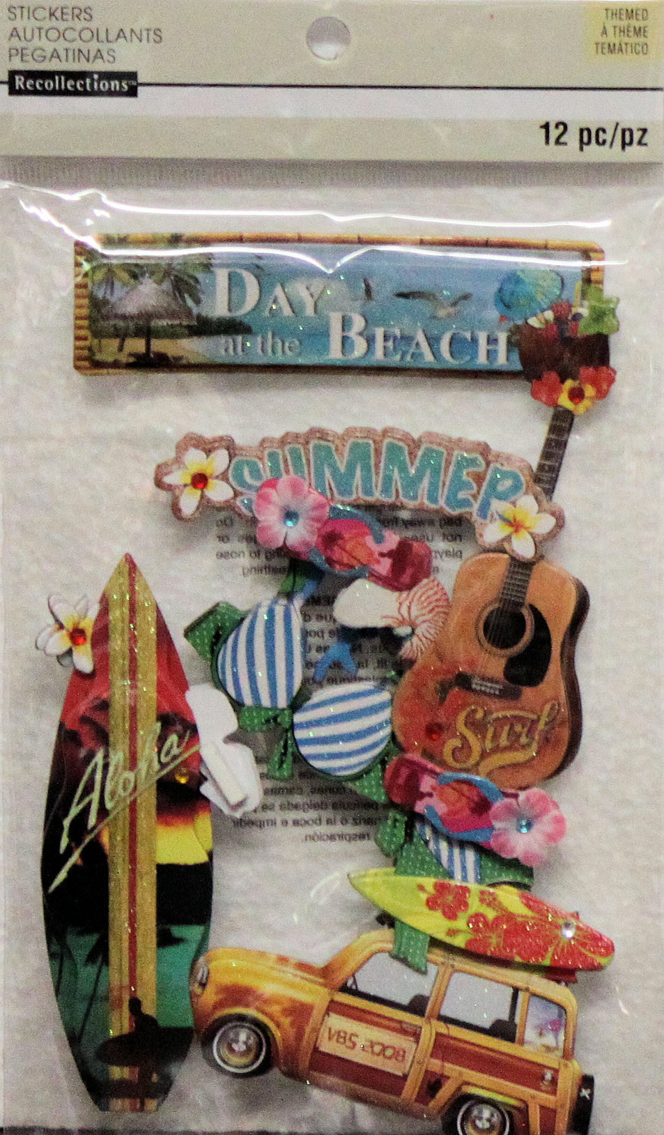 Recollections Day At The Beach Dimensional Stickers