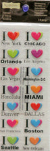 Recollections I Love Cities Dimensional Sticker