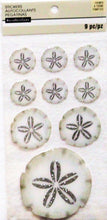 Recollections Sand Dollar Epoxy Glitter Dimensional Stickers