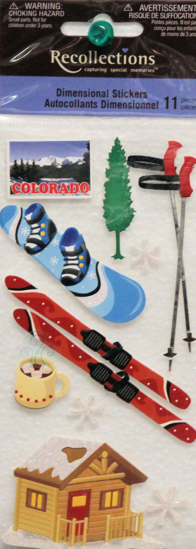 Recollections Colorado Skiing Dimensional Sticker