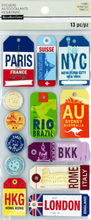 Recollections Country Tags Dimensional Stickers