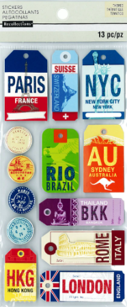 Recollections Country Tags Dimensional Stickers