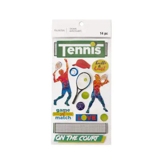 Recollections Tennis Dimensional Stickers