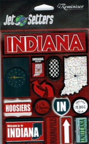 Reminisce Indiana Jet Setters Dimensional Stickers