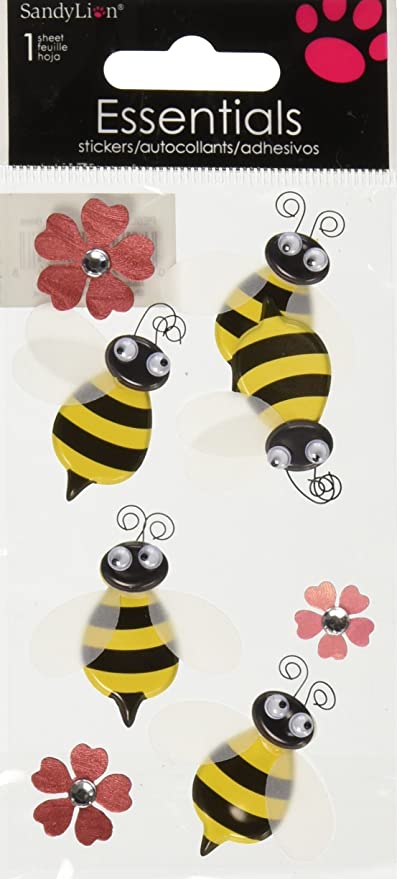 Sandy Lion Essentials Bees Dimensional Sticker