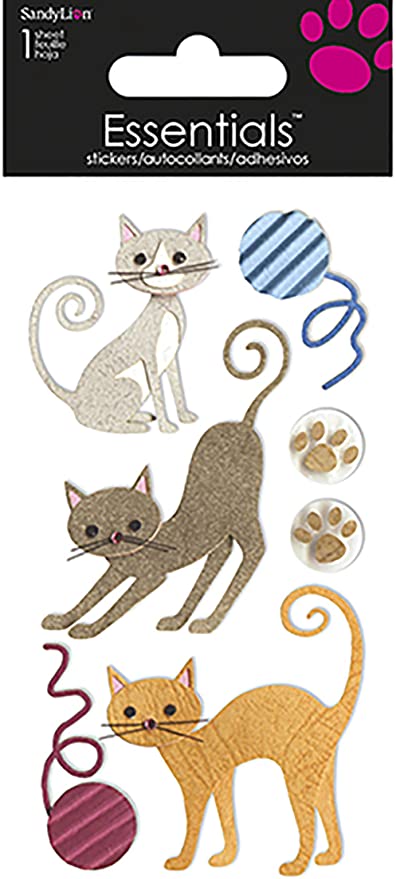 Sandy Lion Essentials Cats Dimensional Sticker