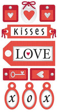 Sandylion Essentials Valentines Day Tags Dimensional Stickers
