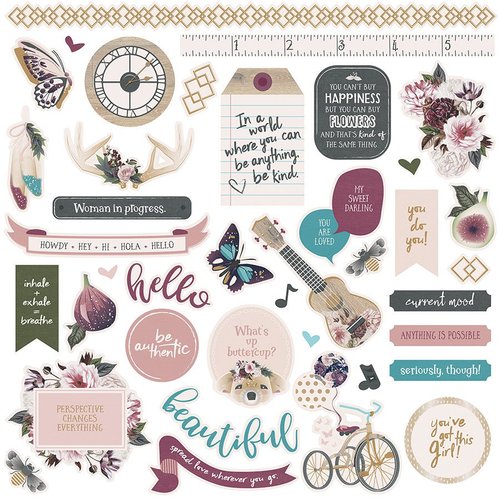 Photoplay 12 x 12 Gypsy Rose Element Sticker Sheet