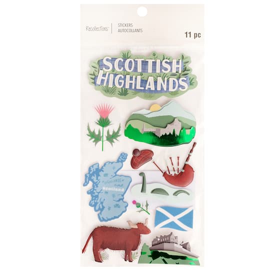 Recollections Scottish Highlands Dimensional Stickers
