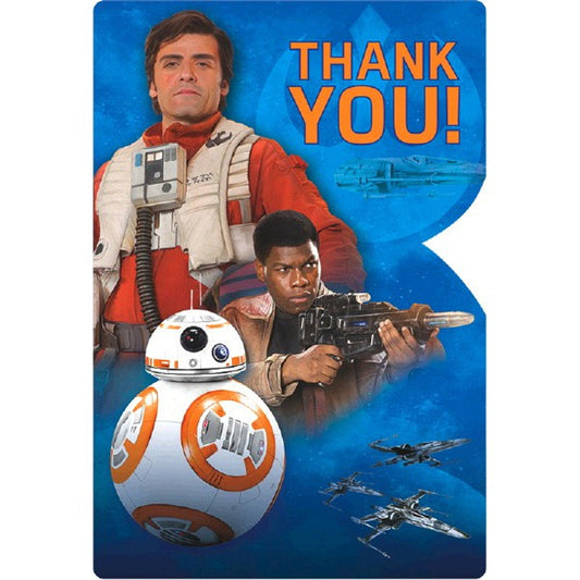 Disney Star Wars The Force Awakens 8 Count Thank You Postcards Set