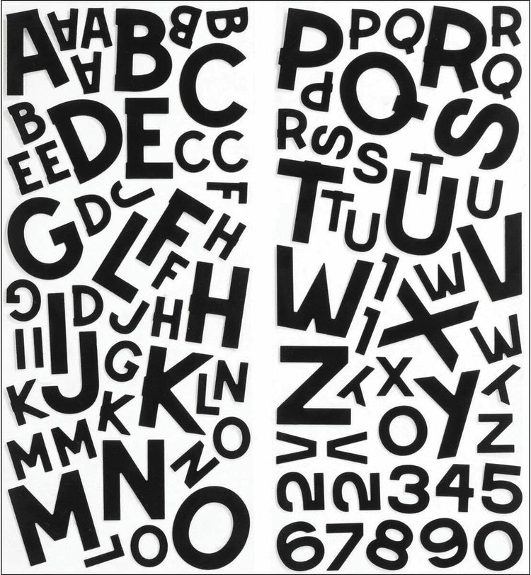 Sticko Black Block Large Alphabet Felt Stickers